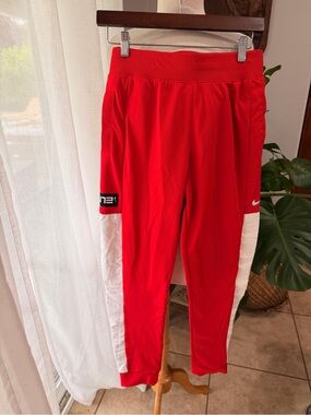 Nike Elite Track Pants Youth XL Red White Athletic Joggers Boys